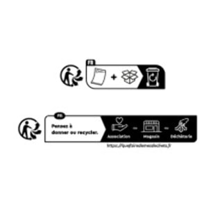 Ensemble 6 accessoires PP HANNAH 6 pièces Noir mat MSV