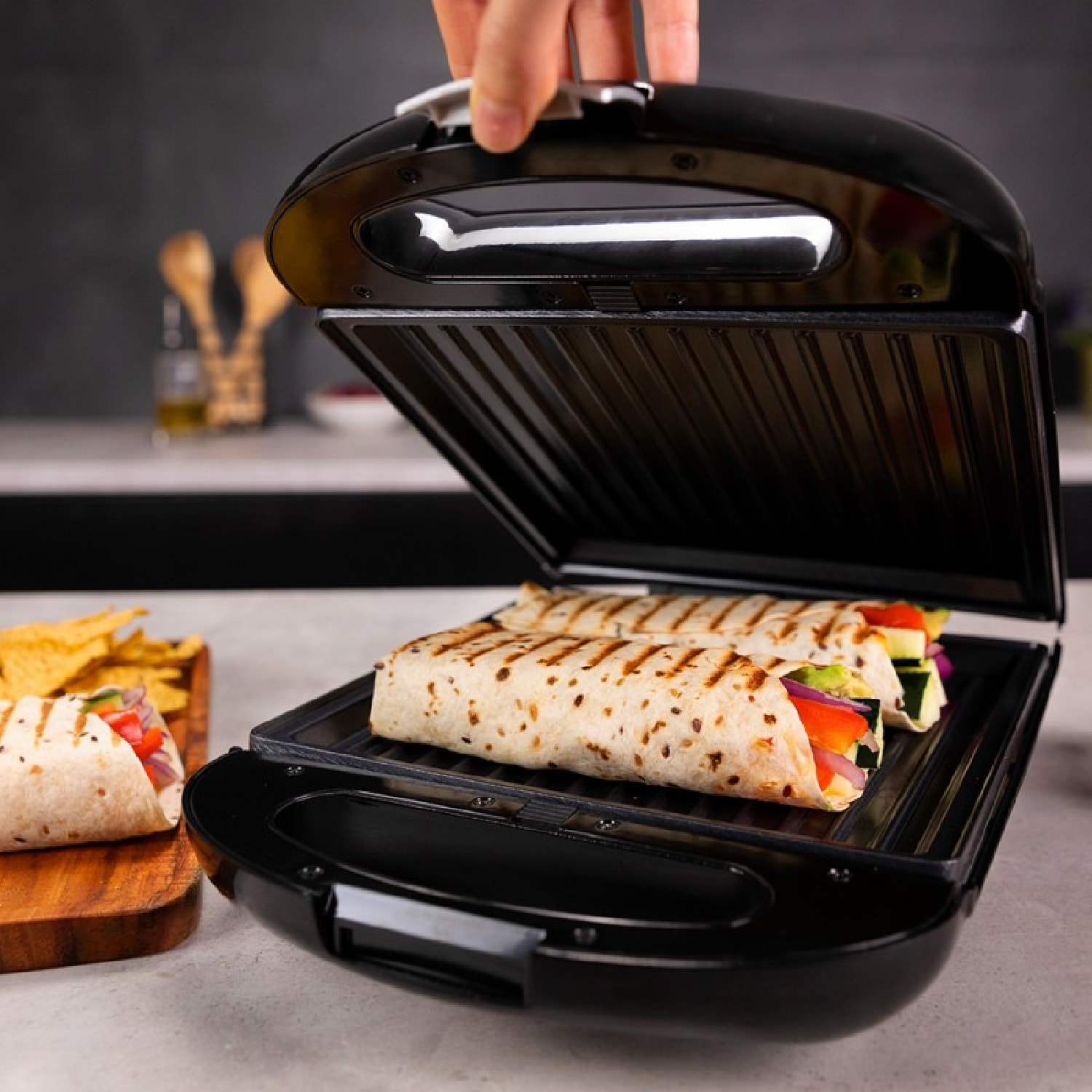 Sandwichera Rock'nToast Family 3in1. 1500 W, Capacidad para 4 Sandwiches, Revest