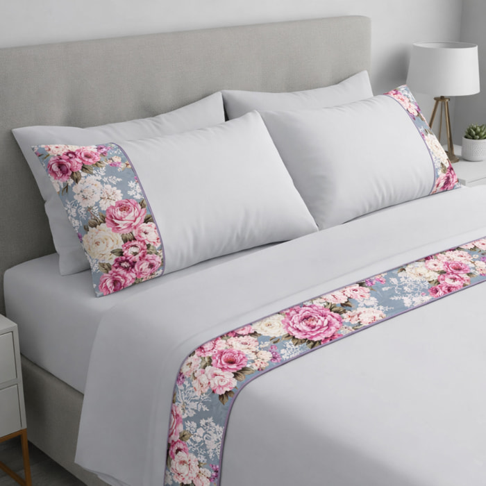Completo letto Armonie IPERSAN Puro Cotone Ricamo Bianco