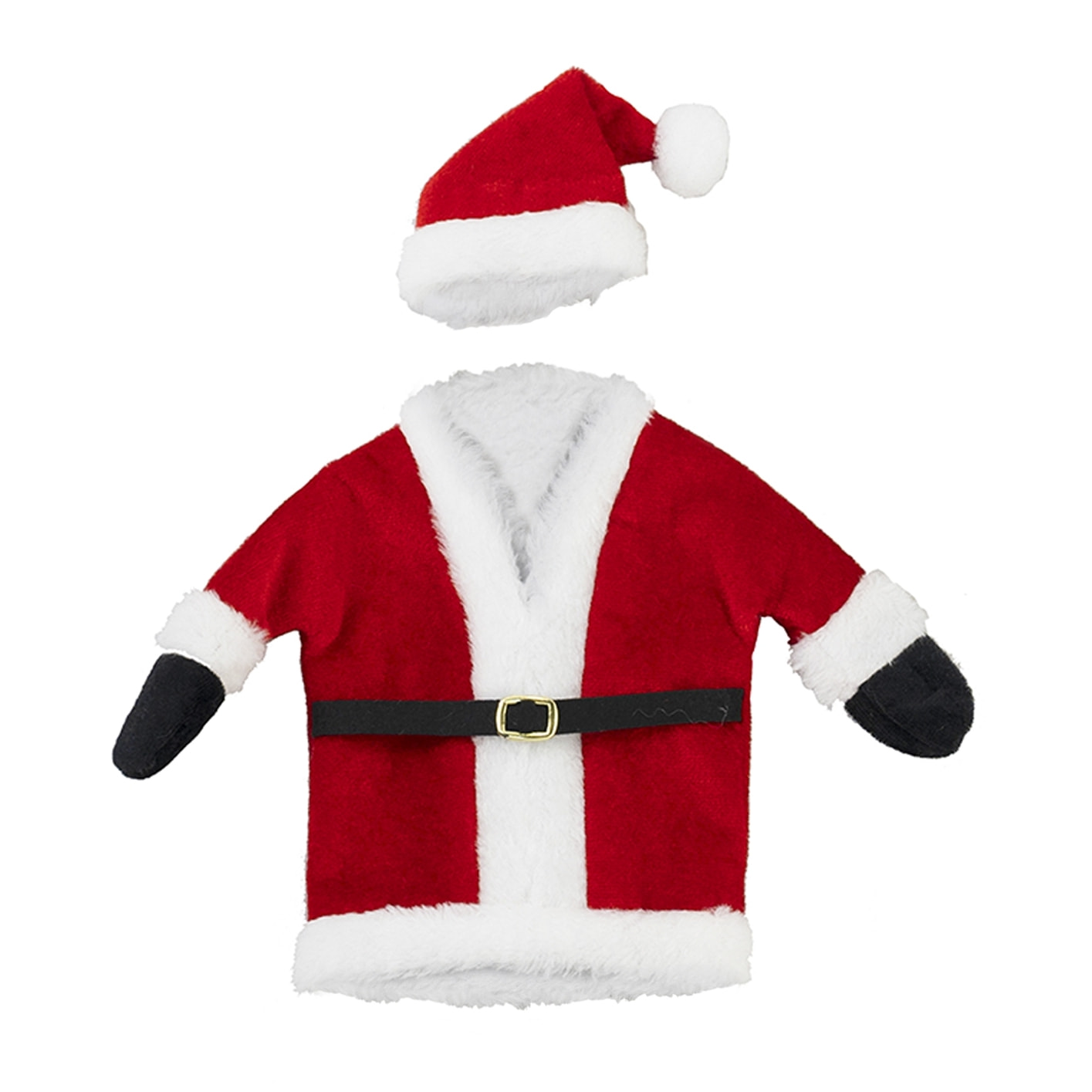 FUNDA PARA BOTELLAS DE FELPA ROJA PEINADA