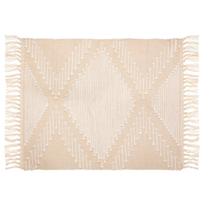 Tapis coton sable cuivre 60x90