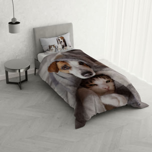 PARURE COPRIPIUMINO GOODNIGHT SINGOLO - STAMPA DIGITALE 100% Microfibra