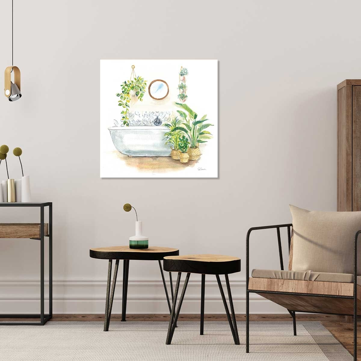 Tableau deco Baignoire tropicale Tableau plexiglas