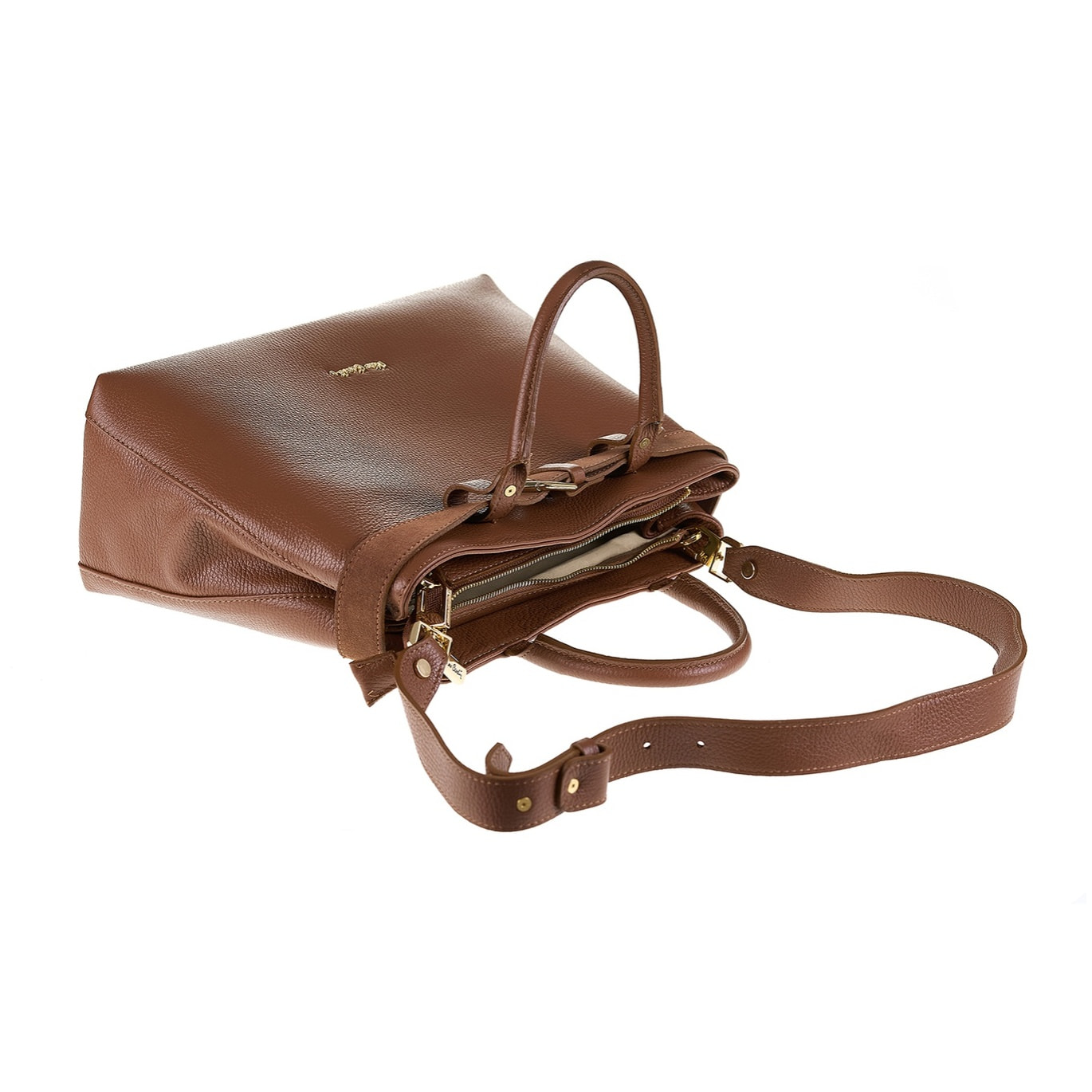 Borsa a mano da donna Made in Italy - Modello Lumina Chic - 100% pelle - 37.0 x 25.0 x 12.0 cm