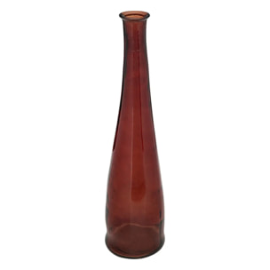 Vase long "Uly" en verre recyclé H80cm ambre