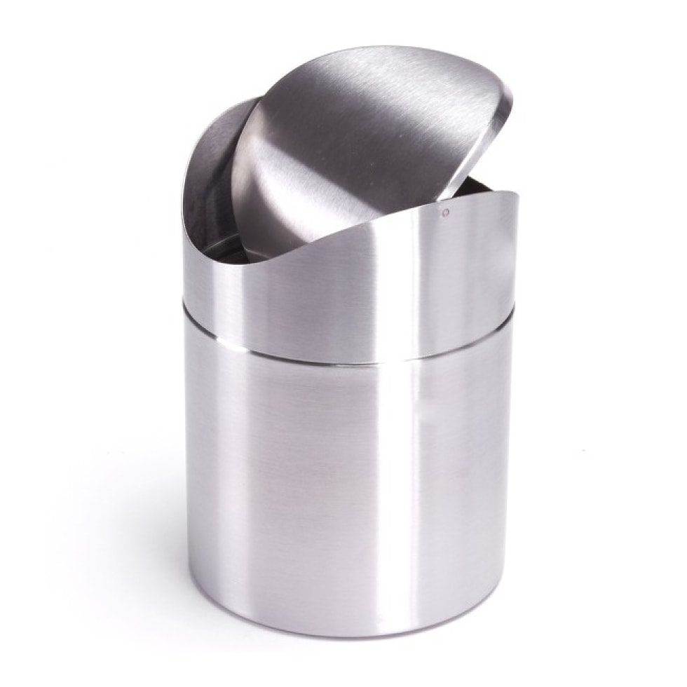 Poubelle à  bascule de table ou cosmétique 1,5L Inox MSV