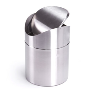 Poubelle à  bascule de table ou cosmétique 1,5L Inox MSV