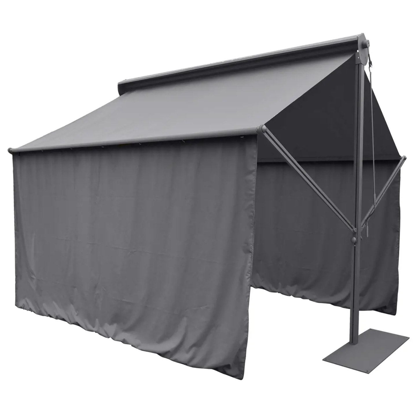 Rideaux pour tonnelle "Salsa" 4x2m en polyester ardoise