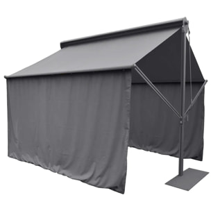 Rideaux pour tonnelle "Salsa" 4x2m en polyester ardoise