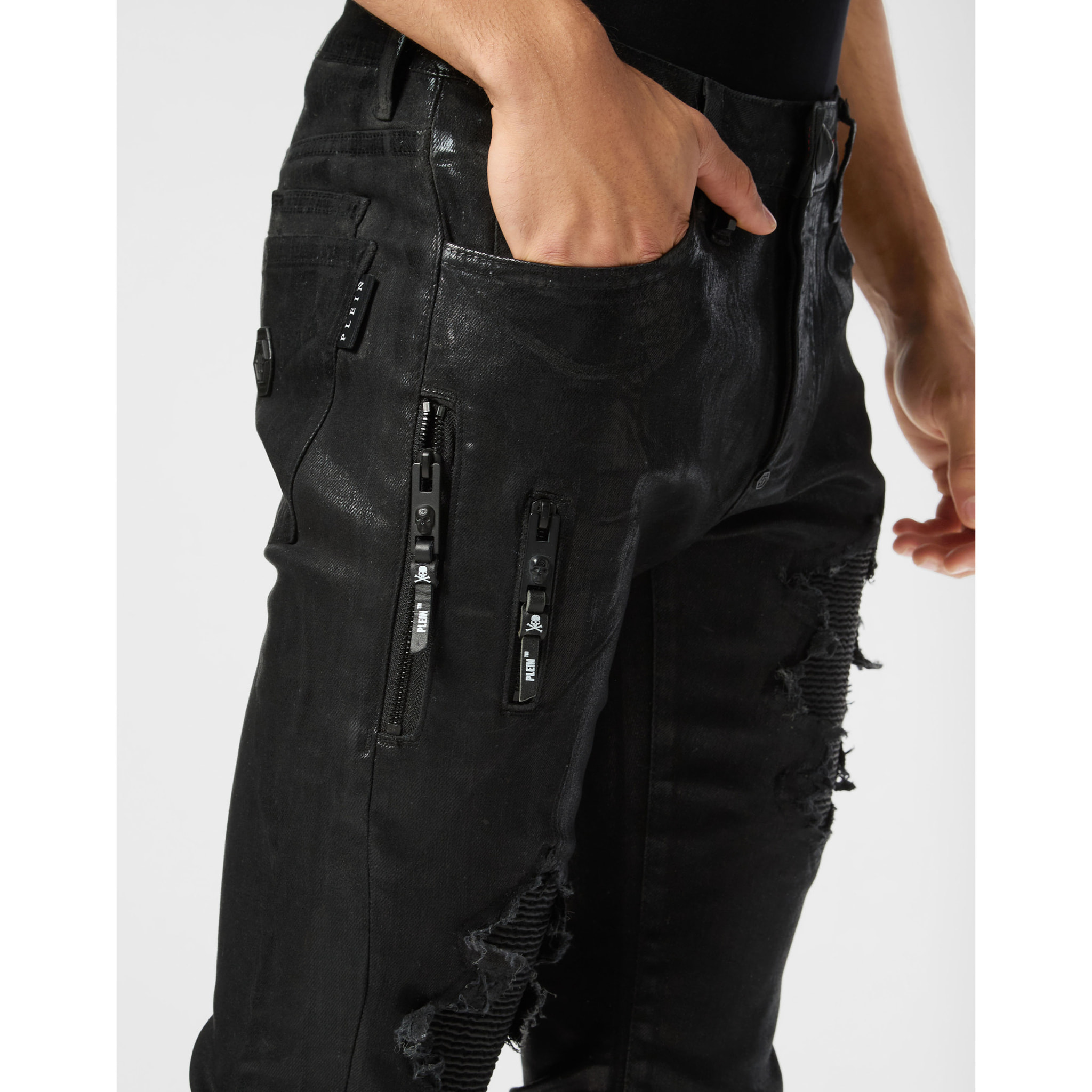 PHILIPP PLEIN Vaqueros de corte recto CAMOUFLAGE