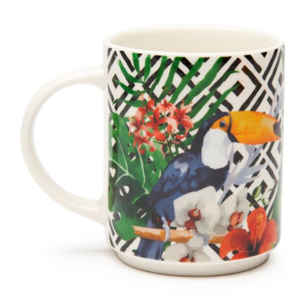 Set de 4 Mugs Excelsa – Tropical Chic, New Bone China Multicolore