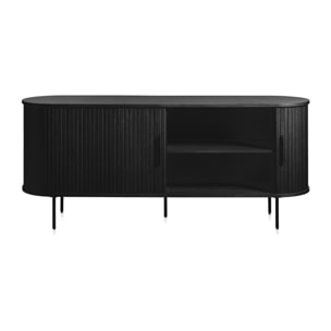 Buffet bois noir alba 180x45cm