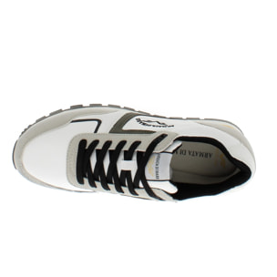 Armata di Mare Scarpe Uomo Sneakers Vintage Running con Soletta Rimovibile in Memory Foam AMU S25N761 Beige Off White