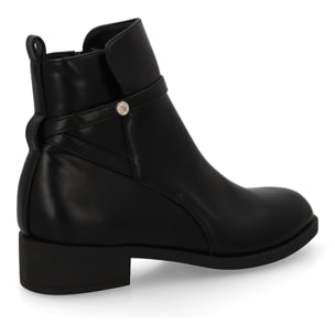 Botin mujer plano, estampado liso.