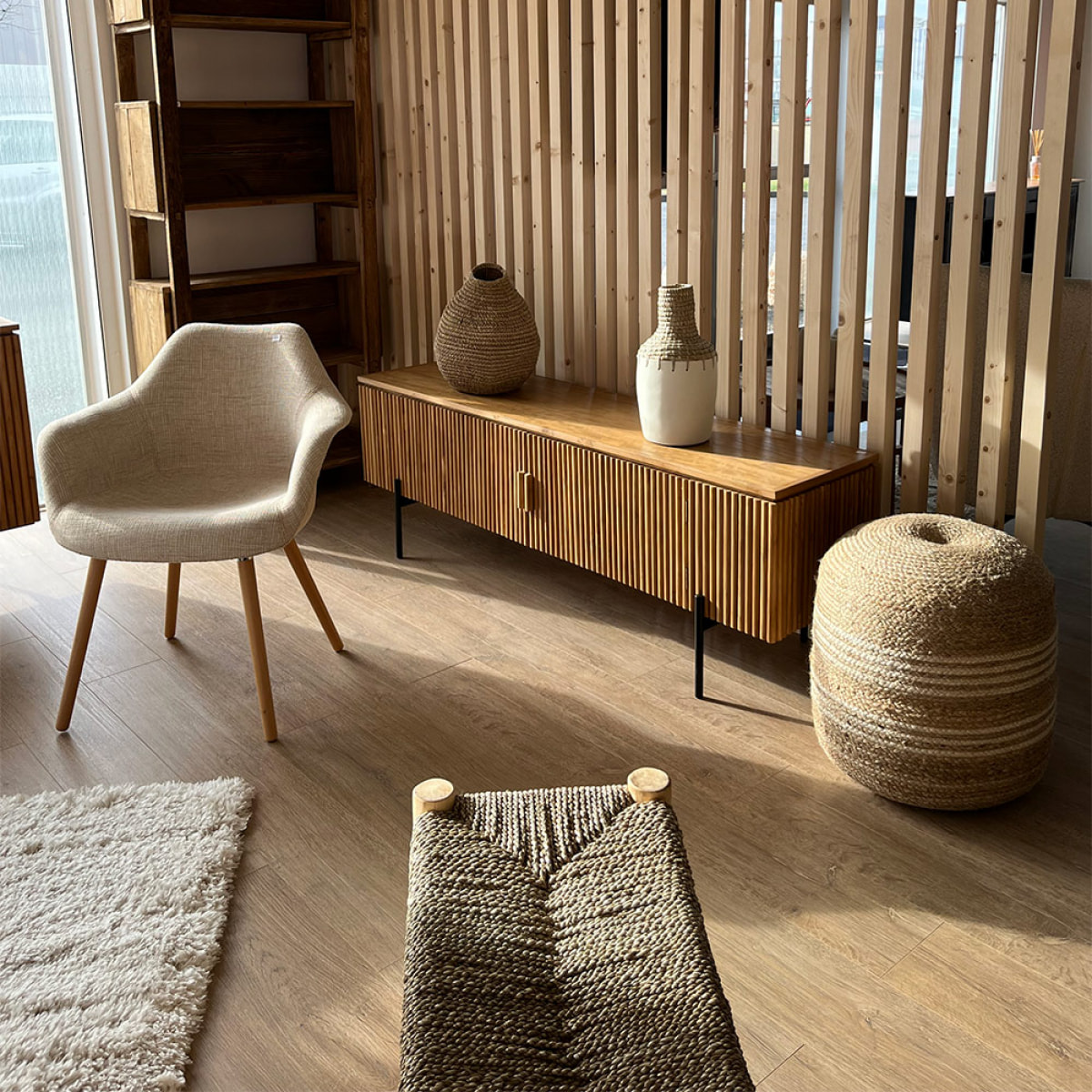 Meuble TV en bois de teck 160 cm - Gordes