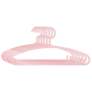 Lot de 6 cintres enfant rose plastique