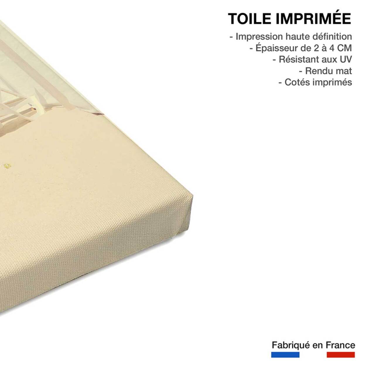 Tableau cabanes turquoise Toile imprimée