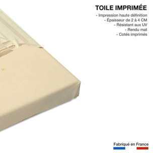 Tableau cabanes turquoise Toile imprimée