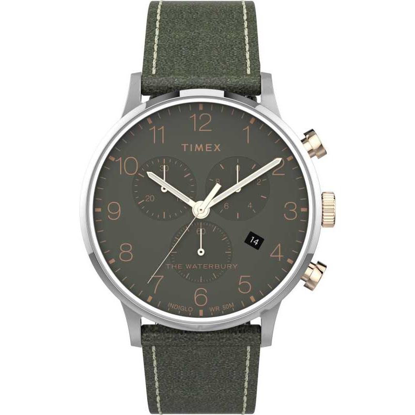 Orologio TIMEX WATERBURY Pelle Grigio