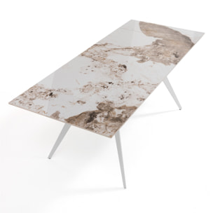 TOMASUCCI Tavolo allungabile MICCIU WHITE - ONICE MARBLE