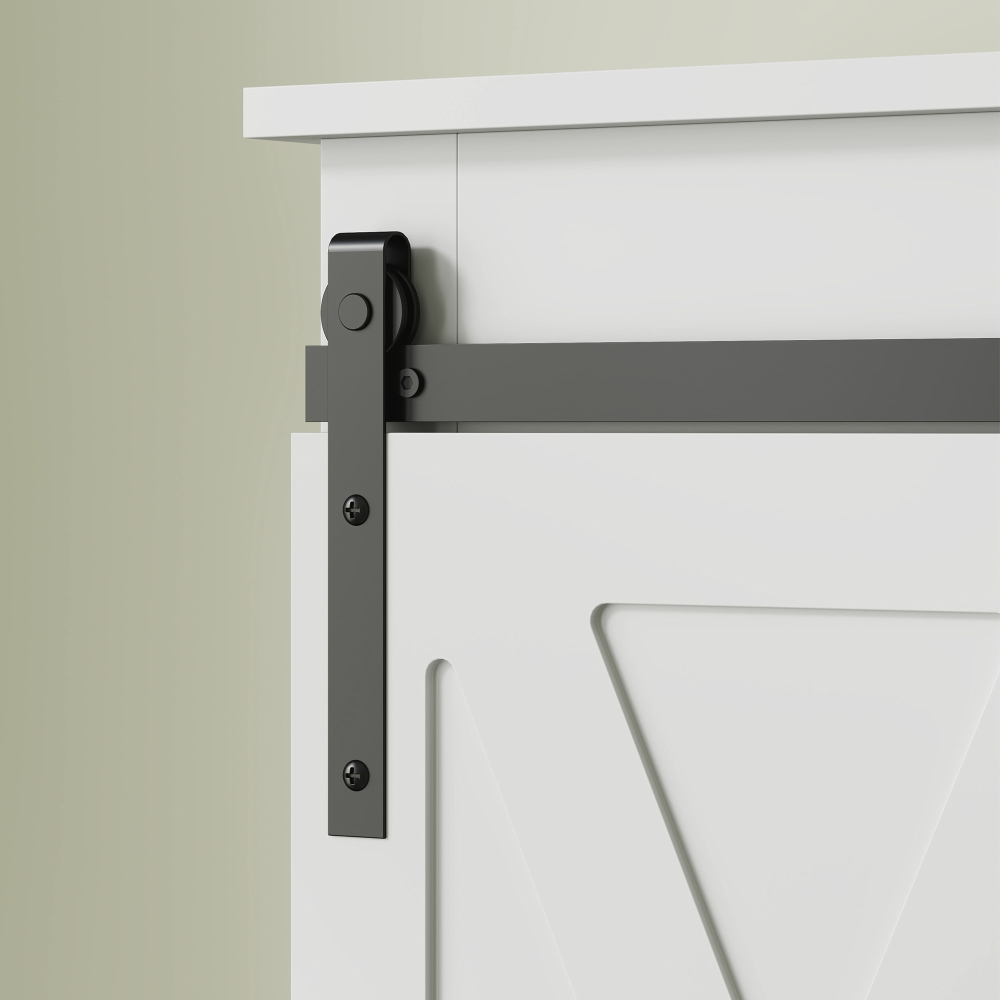 Mueble sobre Inodoro Armario sobre Inodoro con Puerta Corredera de Granero y 6 Compartimentos Mueble de Baño Rústico 67x25x172 cm Blanco