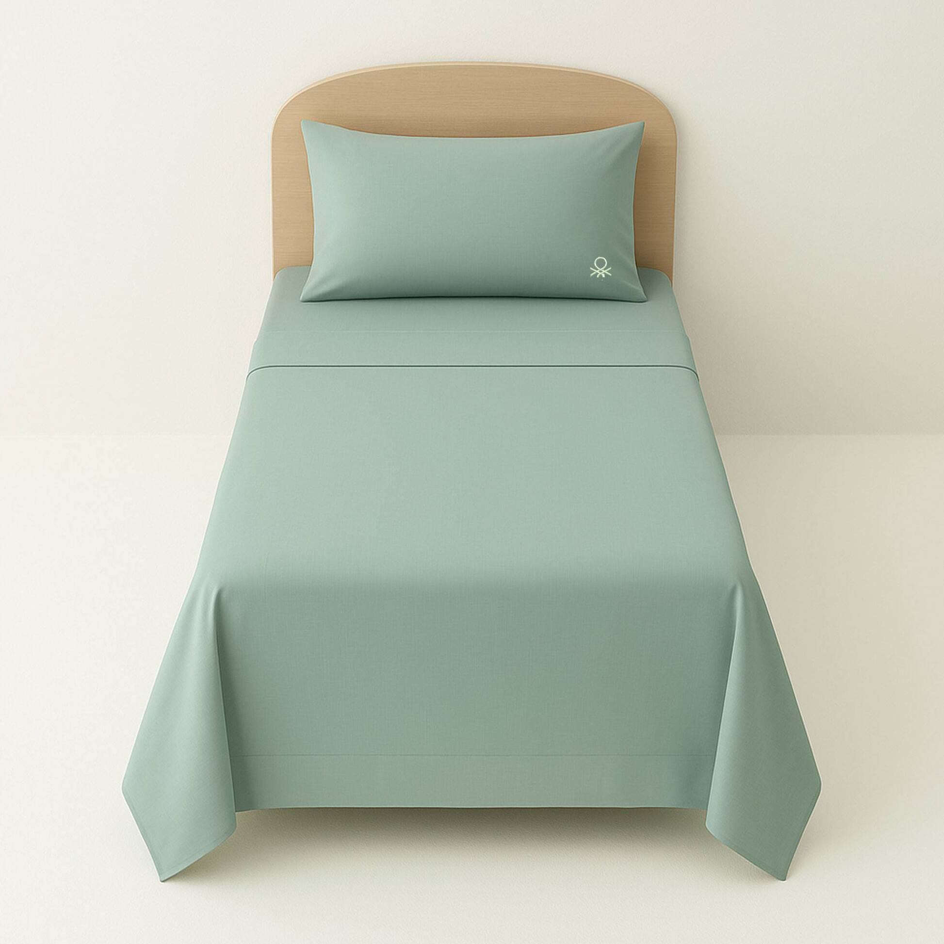 Set 3pzs sabana individual: sabana plana (160x290cm c/ dobladillo simple 5cm) + sabana bajera (90x200+25cm flap) + 1 funda de almohada (50x80cm) 100%