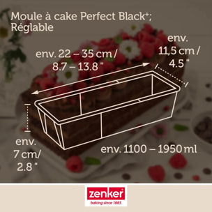 Moule à cake extensible 20 à 35 cm Zenker PerfectBack+