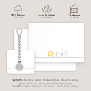 Triptico Cuna Selva + Broche Blanco