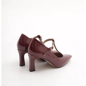 T-BAR CON TACCO BORDEAUX