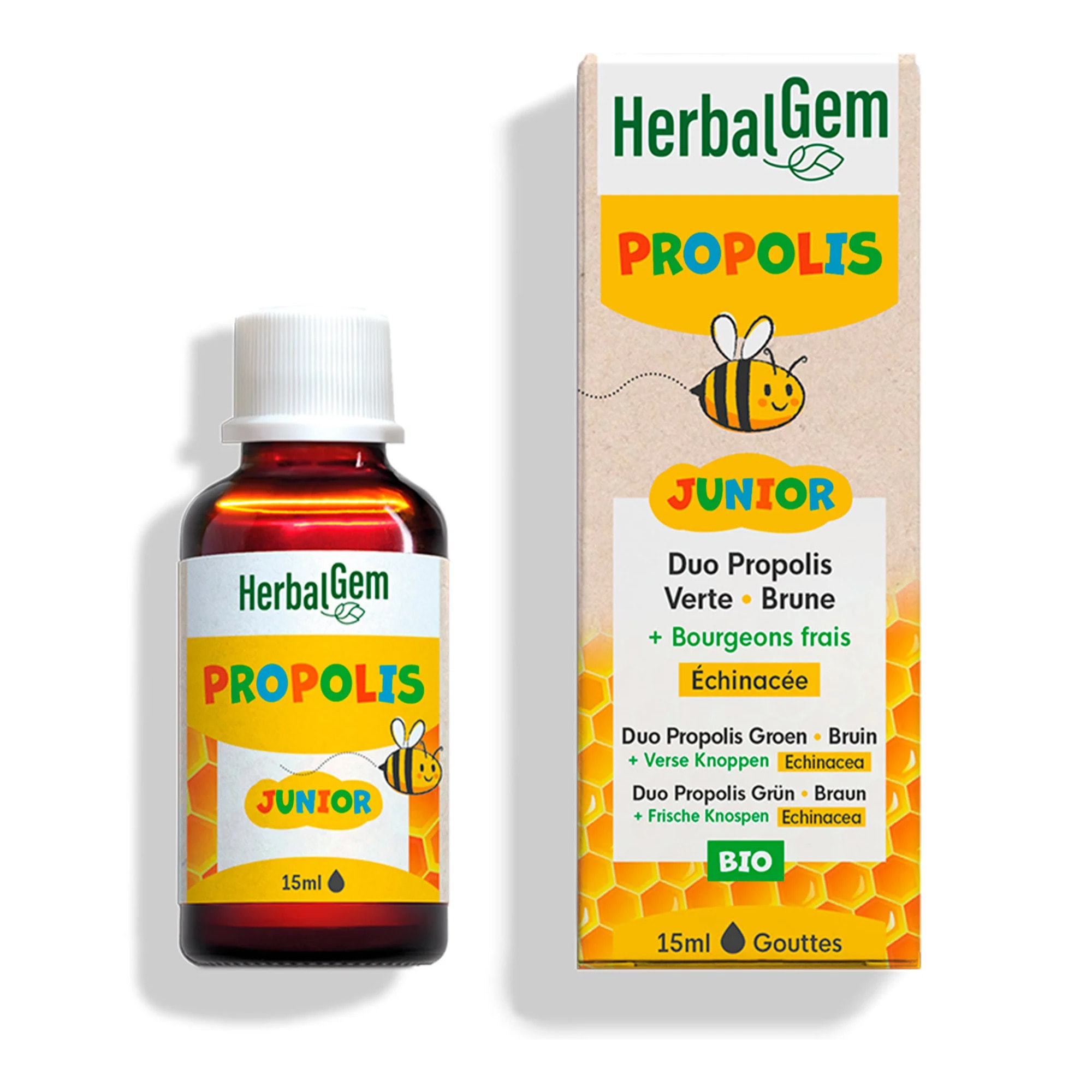 Herbalgem- Propolis Junior Gouttes Immunité - Bio - 15 ml