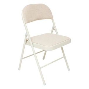 Chaise Flexy Plus en tissu chiné beige