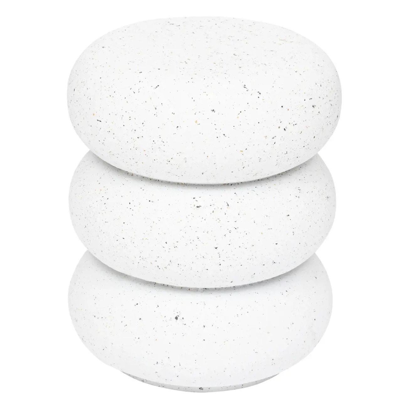 Table d'appoint "Stoneto" blanc 43x35x35cm