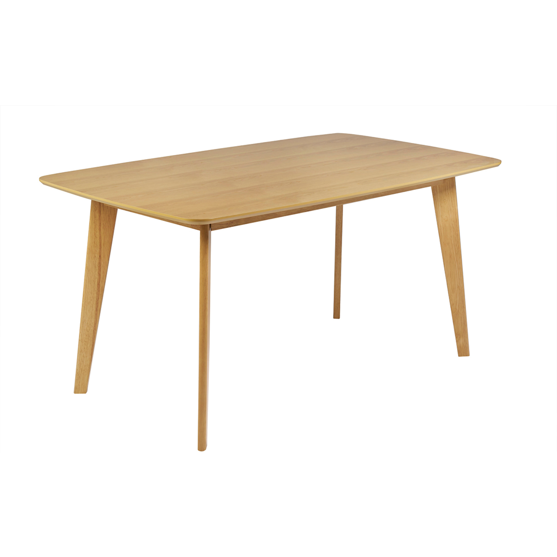 Table à manger rectangulaire scandinave bois clair chêne L150 cm LEENA