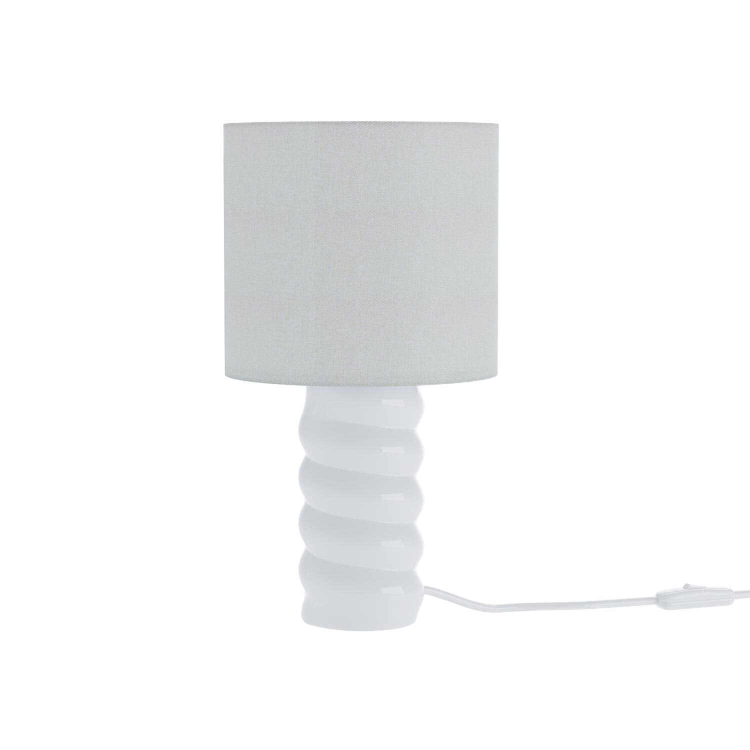 Lampe à poser en céramique et tissu