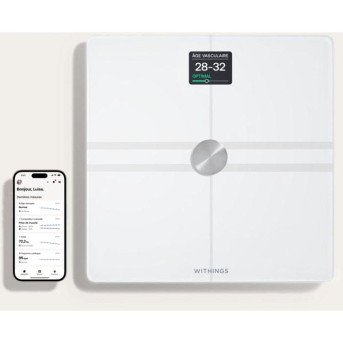 Pèse personne connecté WITHINGS Body Comp Blanc