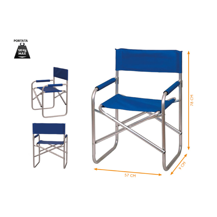 Sedia Camping Spiaggia Pieghevole Portatile Modello Hollywood