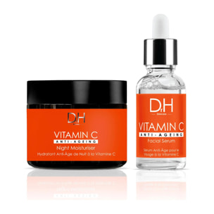 Sérum Facial Antiedad Vitamina C 30ml + Crema Hidratante de Noche Antiedad Vitamina C 60ml