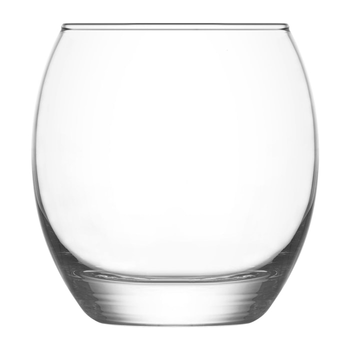 Lot de 4 gobelets sand 40.5cl en verre transparent forme basse