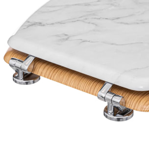 Abattant WC "Léa" effet marbre en bois