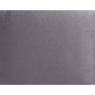 Torreon - lit coffre - 140x200 - sommier inclus - en velours - Gris foncé