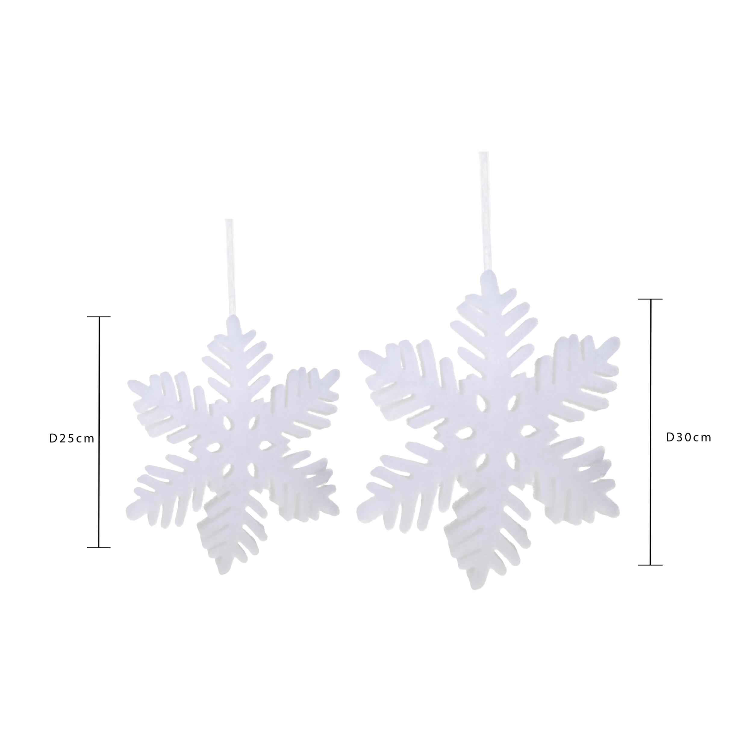 2 fiocchi neve 25 - Pezzi 6 - BIANCO - Bianchi Dino SpA