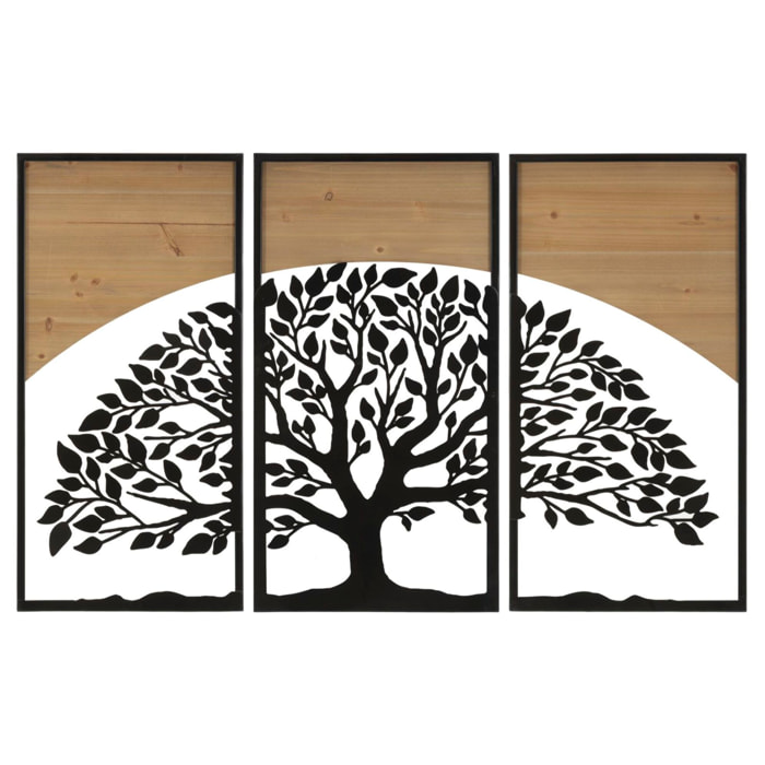 PANNELLO DA MURO ARC FERRO E WOOD SET 3PZ CM 105X2X70 (35X2X70)