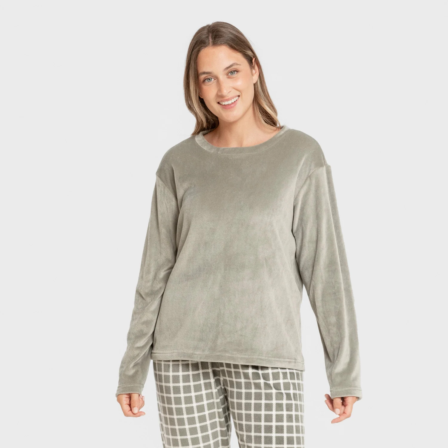 Pigiama in velluto super soft da donna cuadro roberto verde caccia