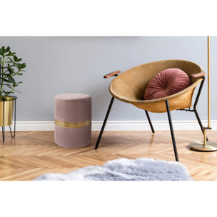 Tavolino Art Deco 450 in metallo rosa antico e oro