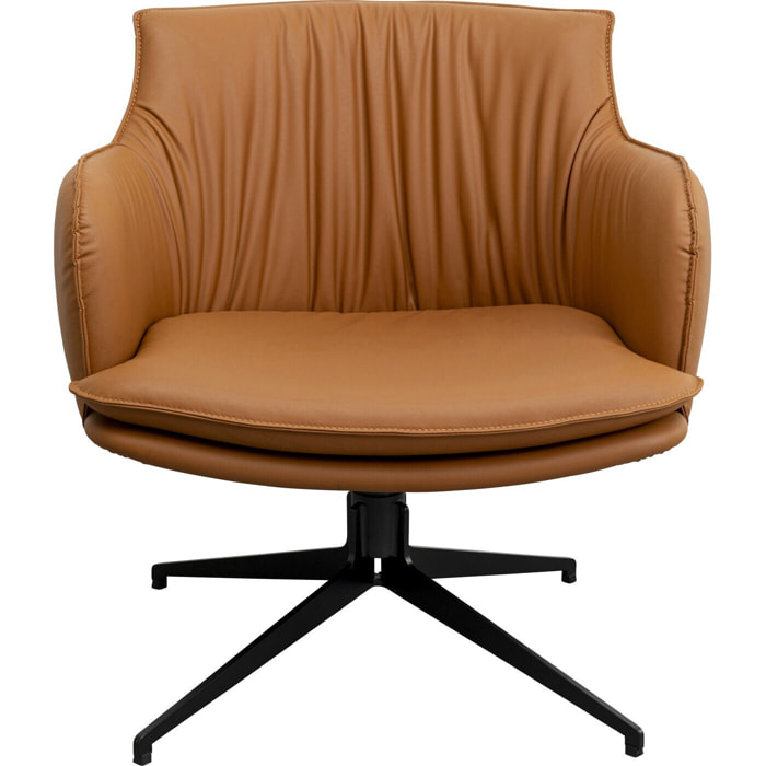 Fauteuil pivotant Bonnie marron Kare Design