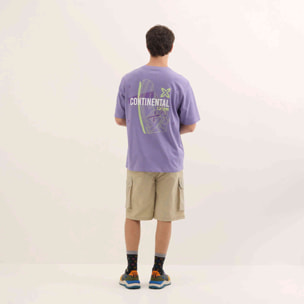 Camiseta Estilo Urbano Oversize Algodón Orgánico Lavanda STREETWEAR T-SHIRT LAVANDA