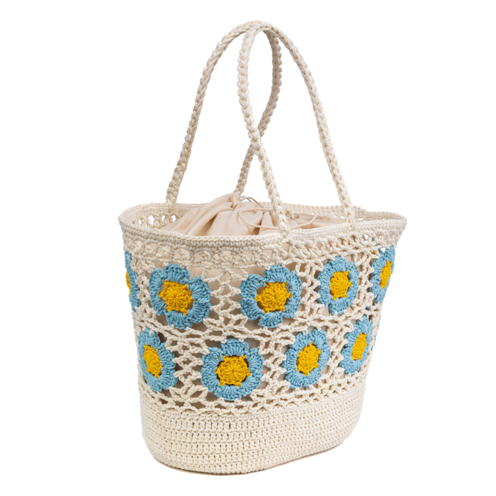 Belbo Bolso de hombro Mujer. Fabricaco en algodón tejido artesanal a mano.