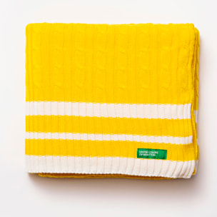 Manta punto  benetton  amarillo rainbow