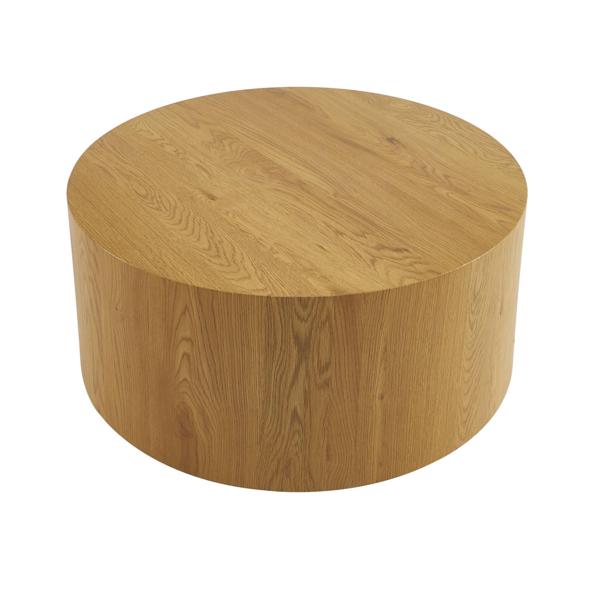 Table basse ronde effet chêne Ø80cm