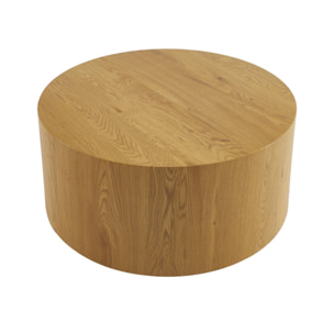 Table basse ronde effet chêne Ø80cm